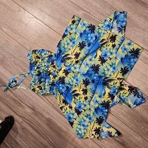 EUC Rima Girls sz 2 to 5 yrs Curacao tub top dress w/strap around the neck